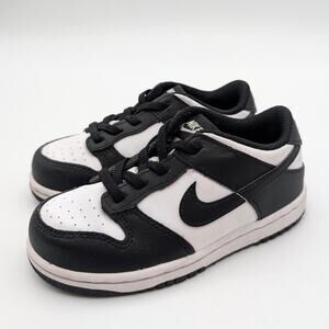 Nike Dunk Low Retro Shoes Lace-Up Kids' White/Black Panda Size US10C EU27
